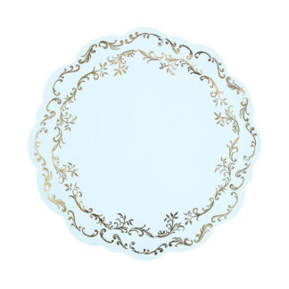 Podkładki pod talerze Ornament, błękitny, śr. 35.5 cm (1 op. / 6 szt.)