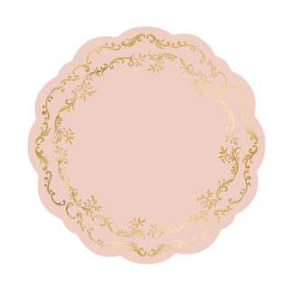 Podkładki pod talerze Ornament, brudny róż, śr. 35.5 cm (1 op. / 6 szt.)