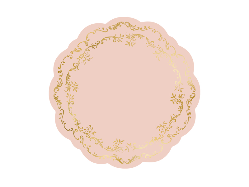 Podkładki pod talerze Ornament, brudny róż, śr. 35.5 cm (1 op. / 6 szt.)