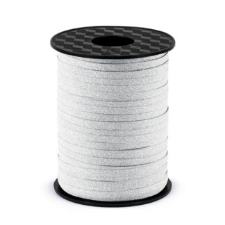 Wstążka plastikowa, srebrny, 5mm/225m