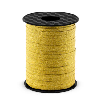 Wstążka plastikowa, złoty, 5mm/225m