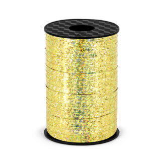 Wstążka plastikowa, złoty, 5mm/225m