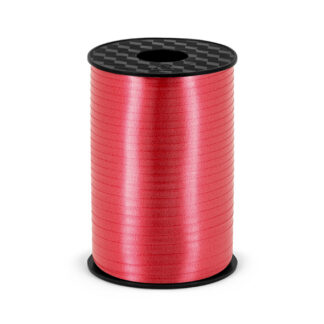 Wstążka plastikowa, czerwony, 5mm/225m