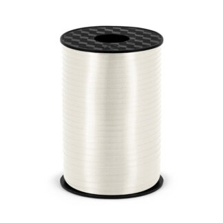 Wstążka plastikowa, biały, 5mm/225m