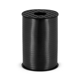 Wstążka plastikowa, czarny, 5mm/225m