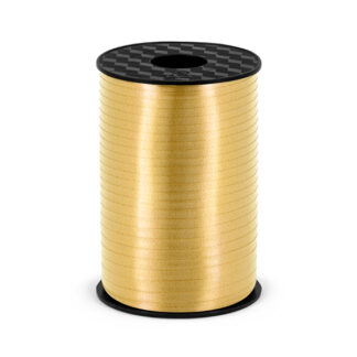 Wstążka plastikowa, złoty, 5mm/225m