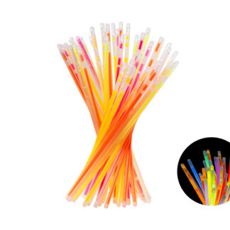 Pałeczki fluorescencyjne, mix kolorów, 20 cm, z łącznikami (1 op. / 100 szt.)