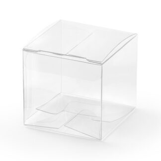 Pudełeczka kwadratowe, transparentne, 5x5x5cm (1 op. / 10 szt.)