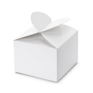 Pudełeczka Serce, białe 6 x 5 x 6 cm (1 op. / 10 szt.)