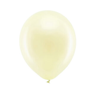 Balony Rainbow 23cm metalizowane, kremowy (1 op. / 100 szt.)