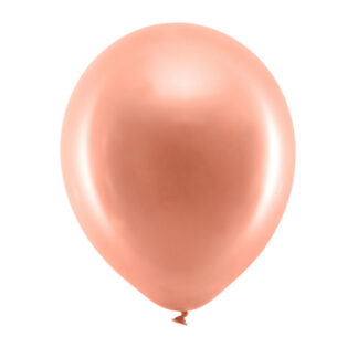 Balony Rainbow 30cm metalizowane, różowe złoto (1 op. / 100 szt.)