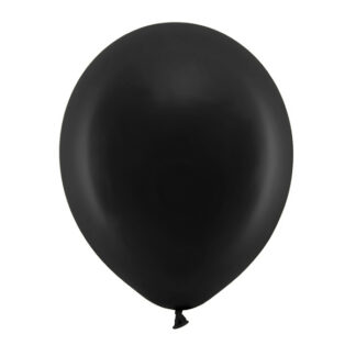 Balony Rainbow 30cm pastelowe, czarny (1 op. / 100 szt.)