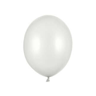 Balony Strong 23cm, Metallic Silver Snow (1 op. / 100 szt.)