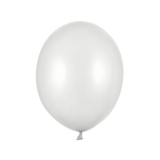 Balony Strong 27cm, Metallic Silver Snow (1 op. / 10 szt.)