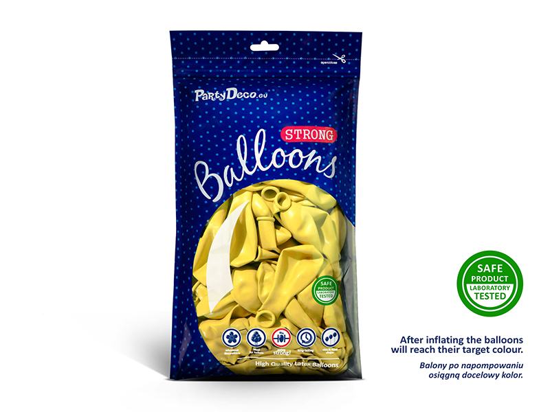 Balony Strong 27cm, Pastel Lemon Zest (1 op. / 100 szt.)