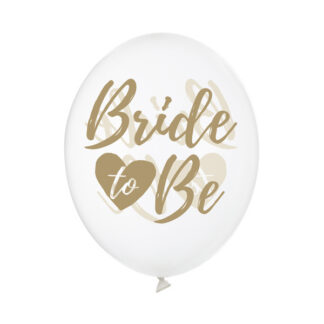 Balony 30cm, Bride to be, Crystal Clear (1 op. / 50 szt.)