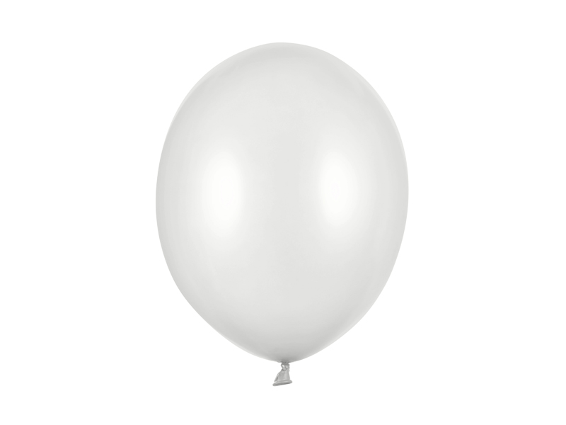 Balony Strong 30cm, Metallic Silver Snow (1 op. / 10 szt.)