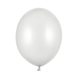 Balony Strong 30cm, Metallic Silver Snow (1 op. / 100 szt.)