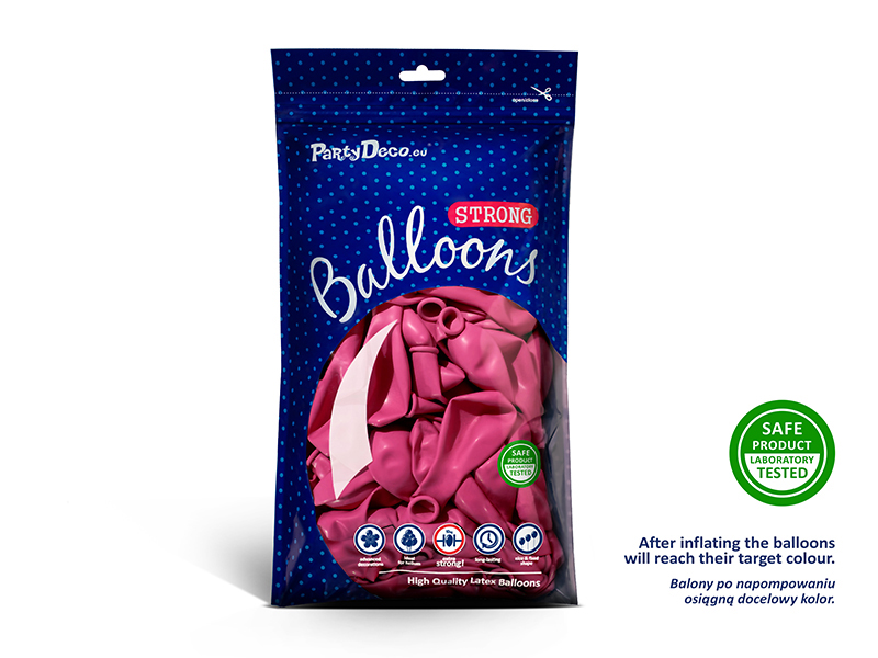 Balony Strong 30cm, Pastel Hot Pink (1 op. / 100 szt.)