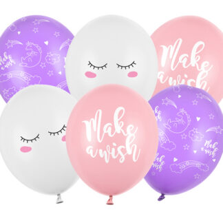 Balony 30cm, Jednorożec, mix (1 op. / 50 szt.)