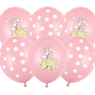 Balony 30cm, Słonik, Pastel Pink Mix (1 op. / 50 szt.)