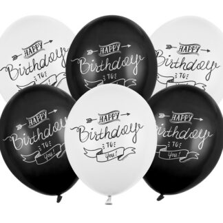Balony 30cm, Happy Birthday, Pastel mix (1 op. / 50 szt.)
