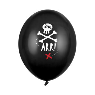 Balony 30cm, Piraci, Pastel Black (1 op. / 6 szt.)
