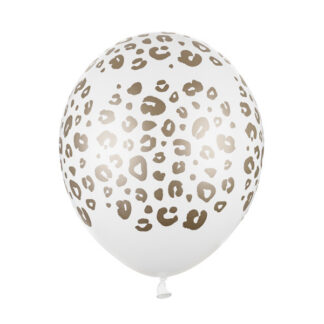 Balony 30 cm, Cętki, Pastel Pure White (1 op. / 50 szt.)