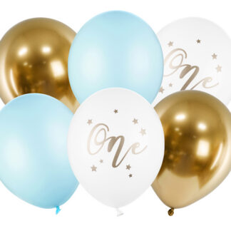 Balony 30cm, One, Pastel Light Blue (1 op. / 6 szt.)