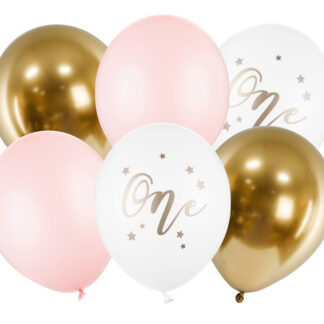 Balony 30cm, One, Pastel Pale Pink (1 op. / 6 szt.)
