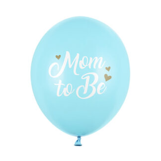 Balony 30 cm, Mom to Be, Pastel Light Blue (1 op. / 6 szt.)