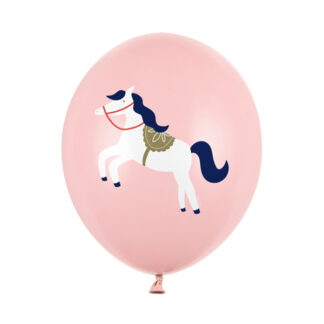 Balony 30 cm, Konik, Pastel Pale Pink (1 op. / 6 szt.)