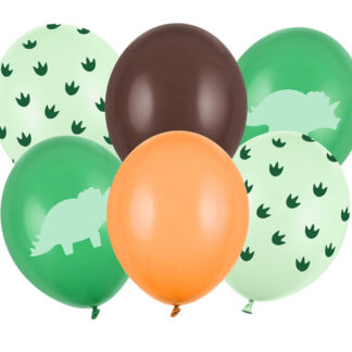 Balony 30 cm, Dinozaur, mix (1 op. / 6 szt.)