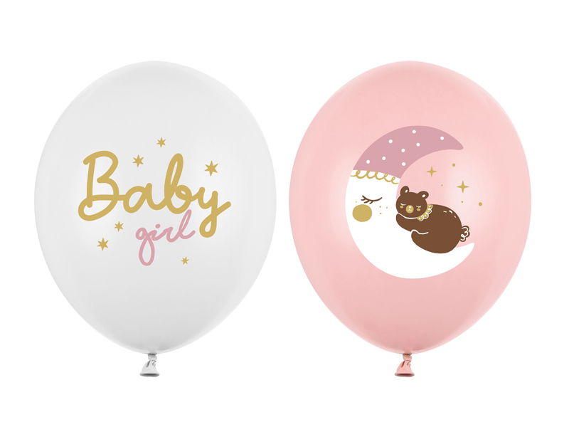 Balony 30 cm, Baby girl, mix (1 op. / 50 szt.)
