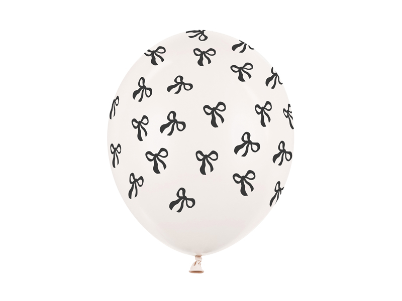 Balony 30 cm, Kokardki, Pastel Off-white (1 op. / 6 szt.)