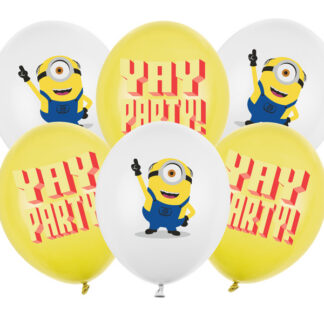 Balony Strong 30 cm Minionki z nadrukiem, mix (1 op. / 6 szt.)