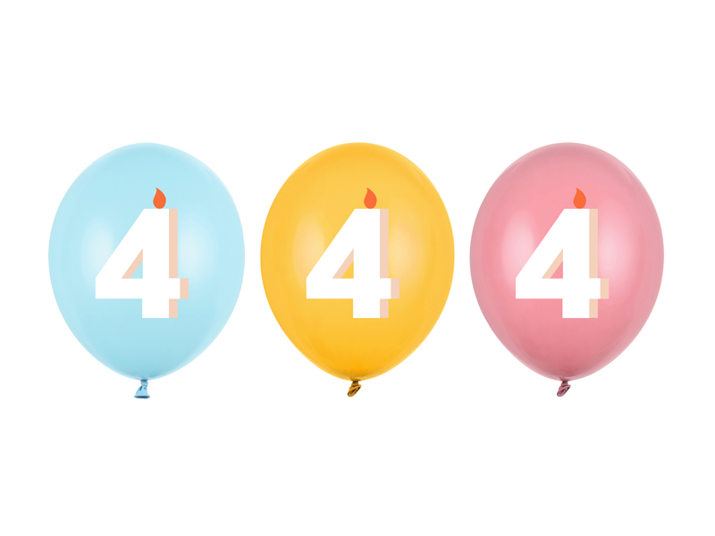 Balony 30 cm, 4, mix (1 op. / 50 szt.)