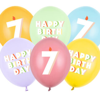 Balony 30 cm, 7, mix (1 op. / 6 szt.)