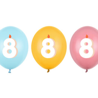 Balony 30 cm, 8, mix (1 op. / 50 szt.)