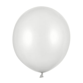 Balony Strong 43cm, Metallic Silver Snow (1 op. / 25 szt.)