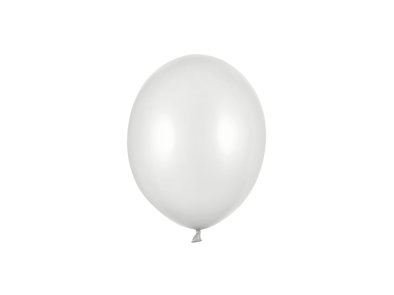 Balony Strong 12cm, Metallic Silver Snow (1 op. / 100 szt.)