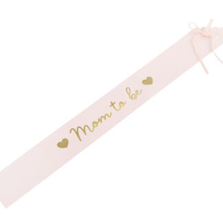 Szarfa Mom to be, blady róż, 75 cm
