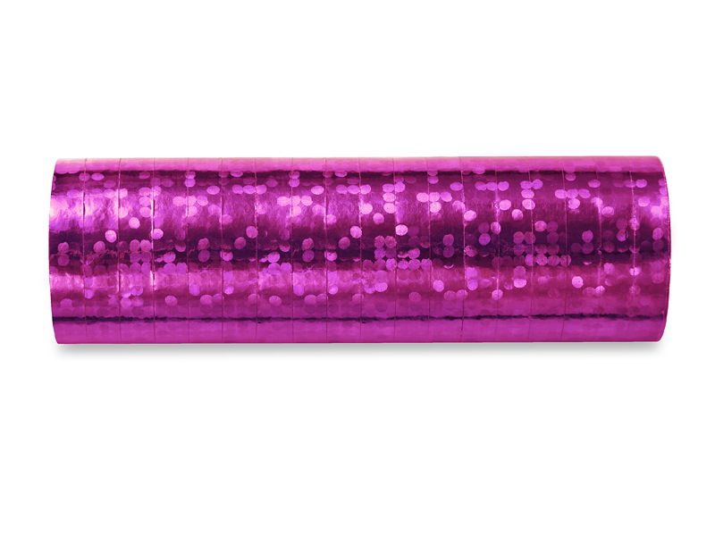 Serpentyny holograficzne, różowy, 3,8m (1 op. / 18 szt.)