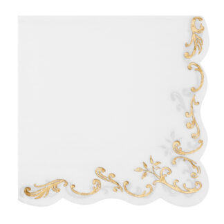 Serwetki Ornament, 33x33cm, białe (1 op. / 12 szt.)