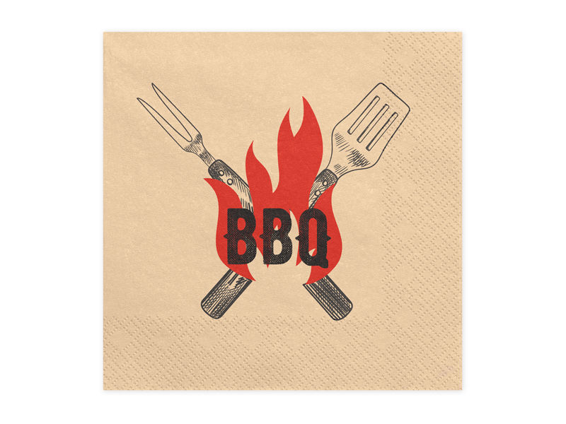 Serwetki BBQ, 33x33 cm, mix (1 op. / 20 szt.)