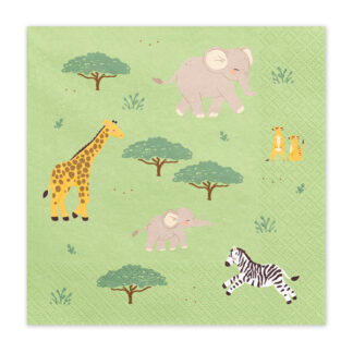 Serwetki Safari, 33×33 cm, mix (1 op. / 12 szt.)