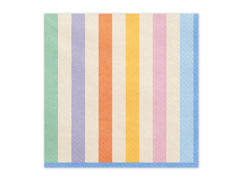 Serwetki Paski, 33x33 cm, mix (1 op. / 20 szt.)
