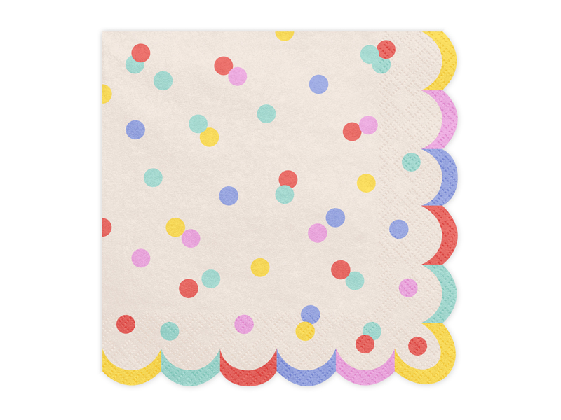 Serwetki Konfetti, 33x33 cm, mix (1 op. / 20 szt.)