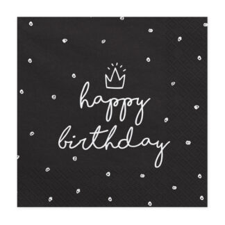 Serwetki Happy Birthday, 33x33 cm (1 op. / 20 szt.)
