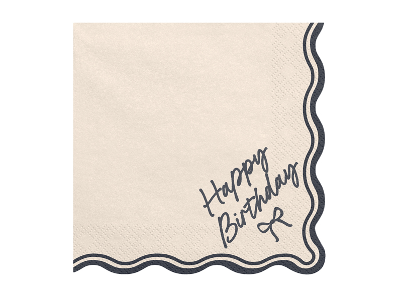 Serwetki Happy Birthday Kokarda, 33x33 cm, mix (1 op. / 12 szt.)